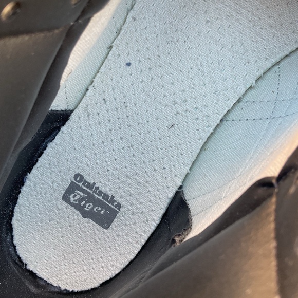 RARE Onitsuka Tiger ASICS Mens 9.5 Black Leather Gray Suede Fabre Hi Tops Shoes - Picture 11 of 11